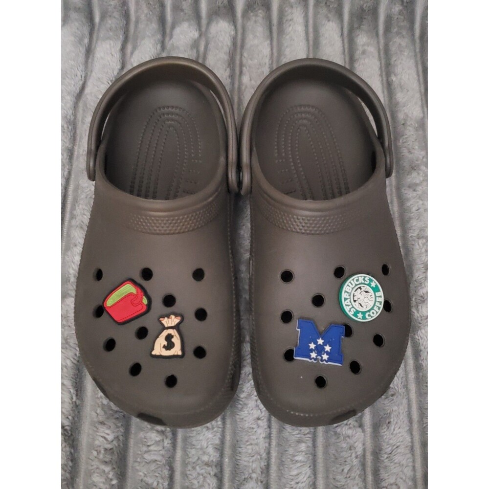 Crocs Brown Classic With Charms. Charms Are Removable Size 6 - Picture 2 of 9